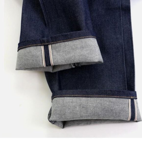 Wrangler13MWZ W38 L34 Men's Jeans Cotton Selvedge Denim Broken Twill Dark Indigo - Picture 16 of 16